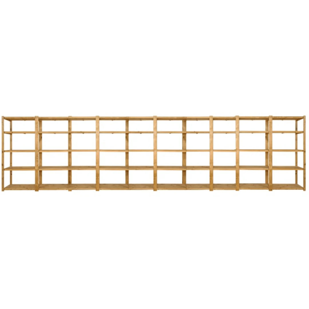 10 Bay DIY Wooden Shelving with 5 levels of Shelves