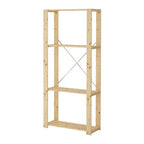 1 Bay DIY Modular Pine Wooden Shelf with 4 levels of Shelves (2.1m High)