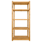1 Bay DIY Modular Pine Wooden Shelf with 5 levels of Shelves