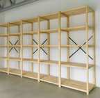 5 Bay DIY Wooden Shelving with 5 levels of Shelves