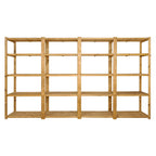 4 Bay DIY Wooden Shelving with 5 levels of Shelves