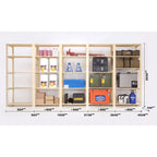 5 Bay DIY Wooden Shelving with 5 levels of Shelves