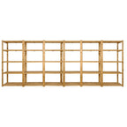 6 Bay DIY Wooden Shelving with 5 levels of Shelves