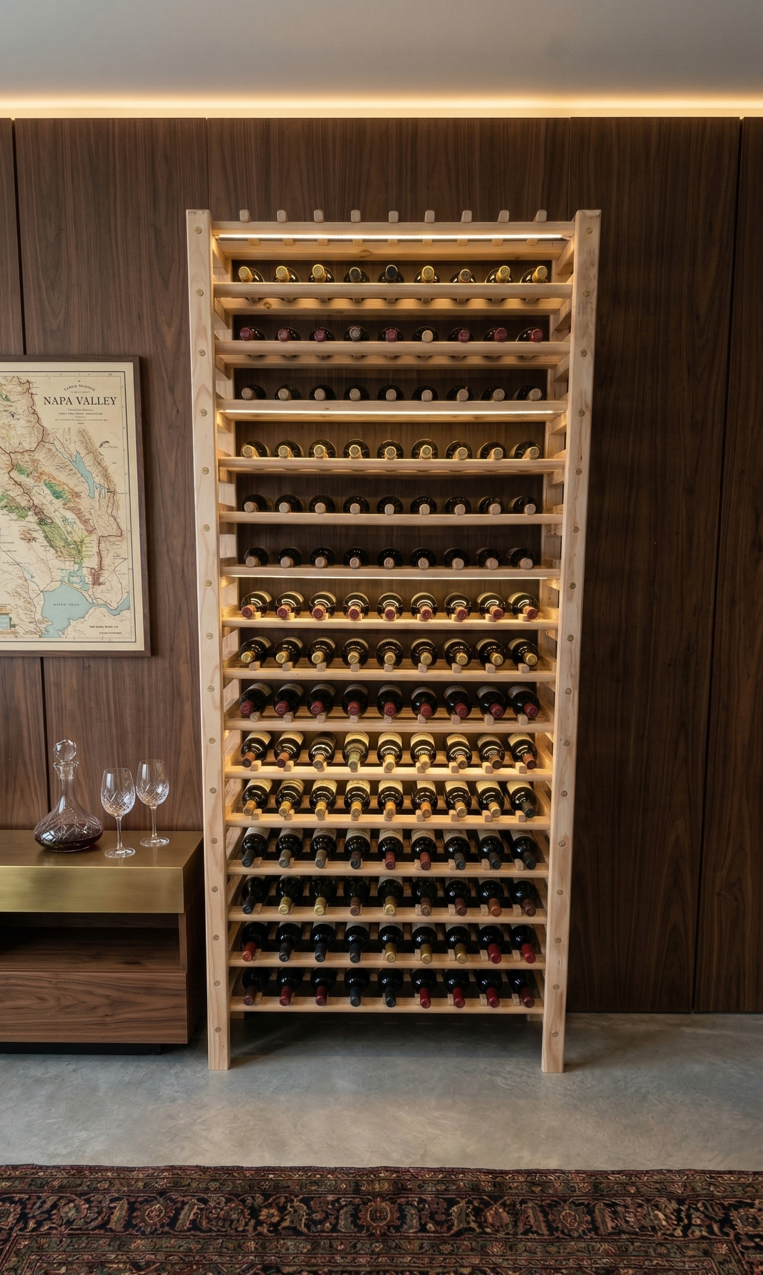 Pine DIY Wooden Modular Wine Shelf Rack