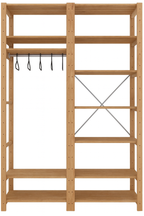 2 Bay DIY Wooden Wardrobe Shelving with 12 Shelves (2.1m High)