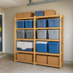 2 Bay DIY Wooden Shelving with 5 levels of Shelves