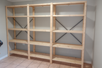 3 Bay DIY Wooden Shelving with 5 levels of Shelves