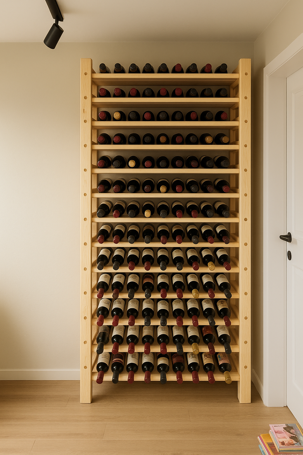 Pine DIY Wooden Modular Wine Shelf Rack