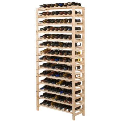 Pine DIY Wooden Modular Wine Shelf Rack