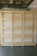 3 Bay DIY Wooden Shelving with 5 levels of Shelves